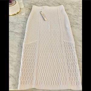 Jonathan Simkhai Hex Colorblock Skirt White